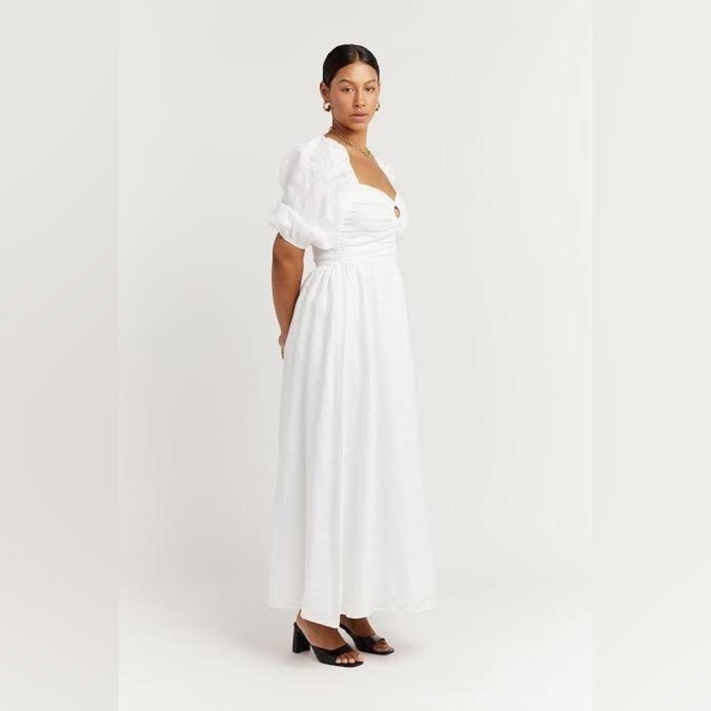 DISSH White Off-Shoulder Midi Dress - Picture 4 of 8
